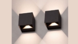 Ontvang 70% INTOLED korting op een set van 2 Kansas LED wandlampen Cube + gratis verzending