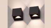 Ontvang 70% INTOLED korting op een set van 2 Kansas LED wandlampen Cube + gratis verzending